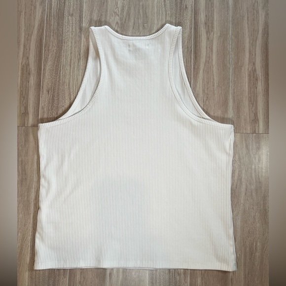 Madewell | Highneck Tank in Sleekhold | Ribbed | Tank Top| White | XL - Picture 5 of 7